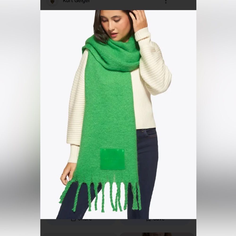 NWT Kurt Geiger Vibrant Green Scarf
